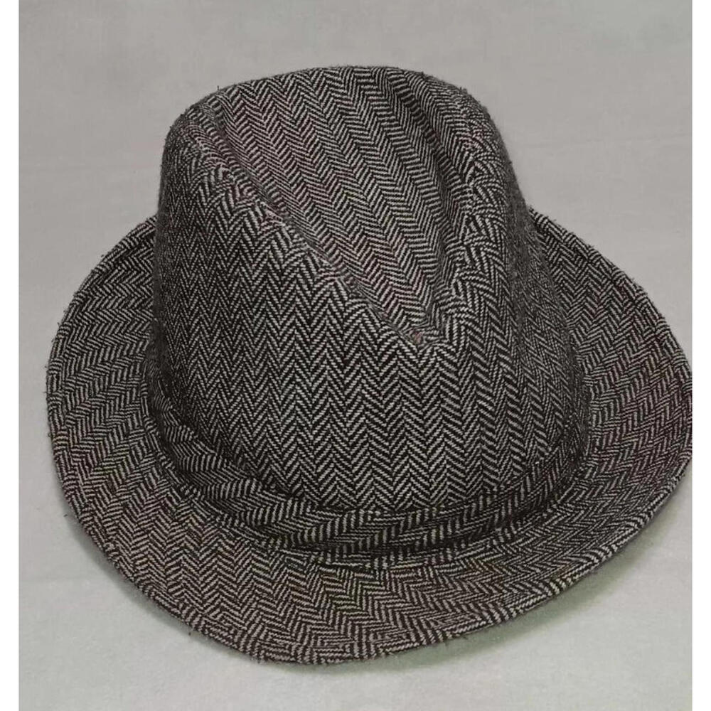 Magid Hats Fedora Grey And Black Stripes 100% Polyester